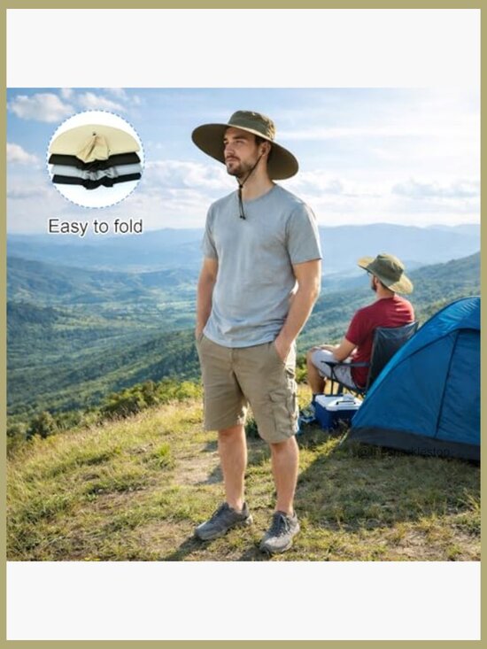 Water Repellent Polyester Sun Hat with Wide Brim for Outdoor Activities main image 2